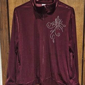 Blair Vintage Casual Women's Full-Zip Long Sleeve Shirt With Matching Pants